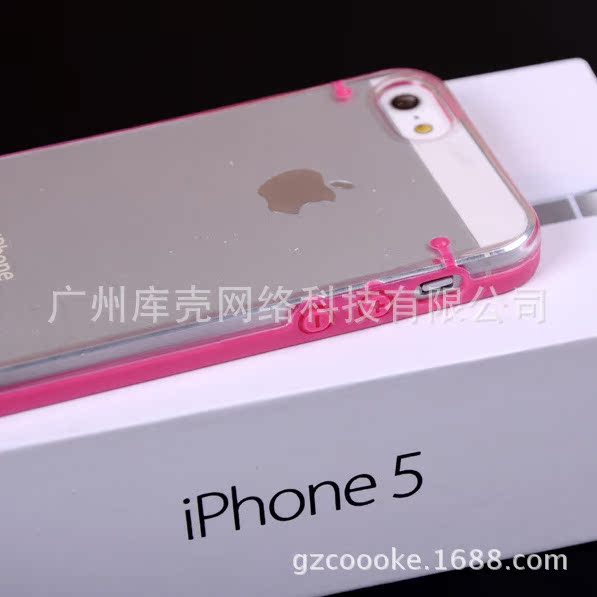 iphone5透明光面双色四点