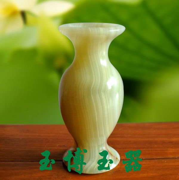 天然阿富汗玉花瓶摆件 家居办公装饰品 玉石花瓶批发