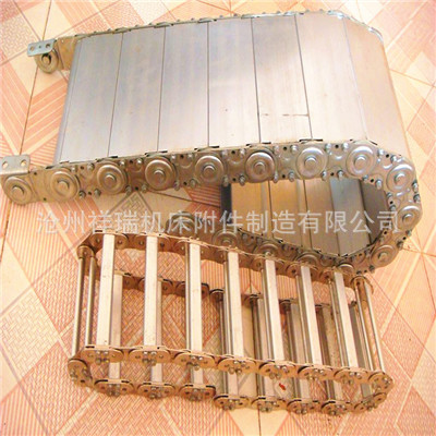 冶金设备专用大型钢制拖链 优质钢板淬火金属拖链