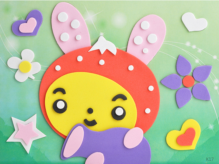 eva贴画 儿童手工制作材料包 eva海绵纸3d立体贴画幼儿园diy创意图片