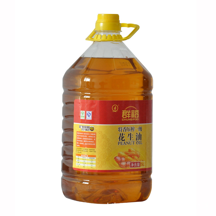 廠(chǎng)家自銷(xiāo)自產(chǎn) 群福特香壓榨一級(jí)花生油5L*4  特價(jià)批發(fā) 銷(xiāo)售