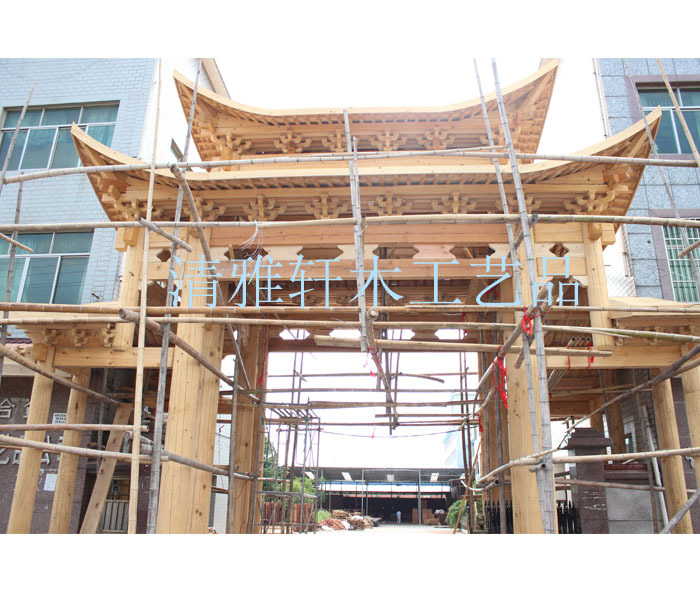 厂家定制 实木斗拱 仿古斗拱 古建门楼斗拱图片_8