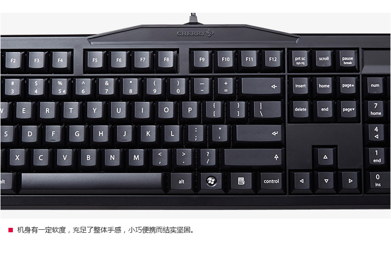 樱桃cherry g80-3800 黑轴 游戏键盘 机械键盘 有线 小巧结实图片