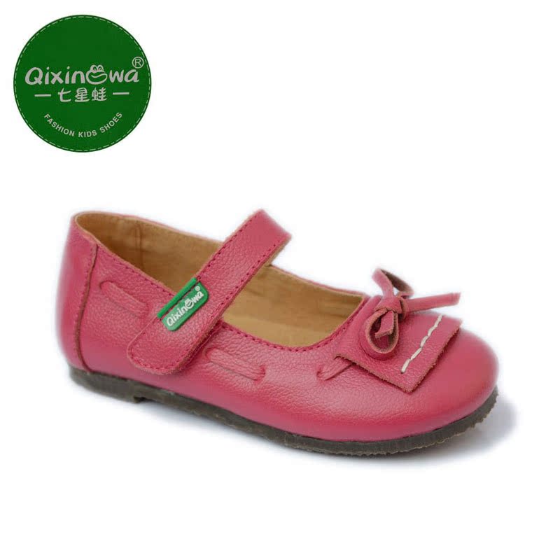 春季新款七星蛙真皮单鞋公主鞋韩版时尚潮鞋真皮童鞋批发