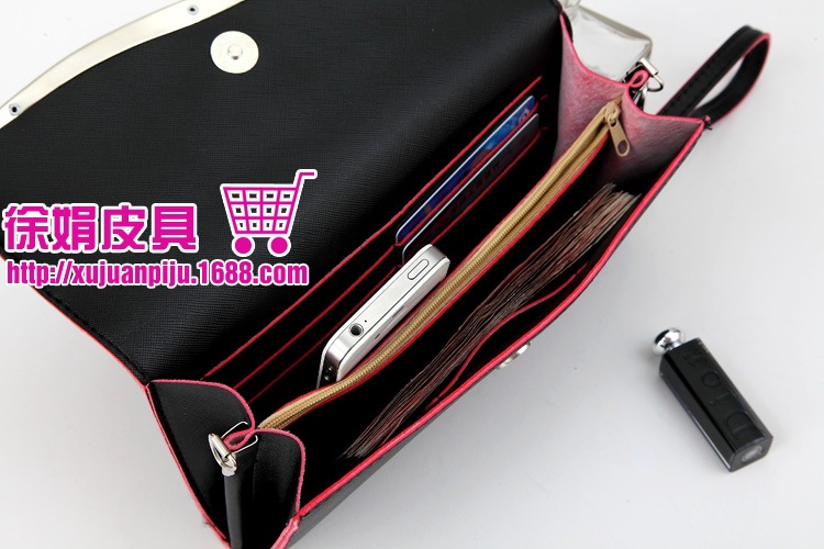 彩邊S型不加寬 女式長款手拿包單肩斜跨錢包21