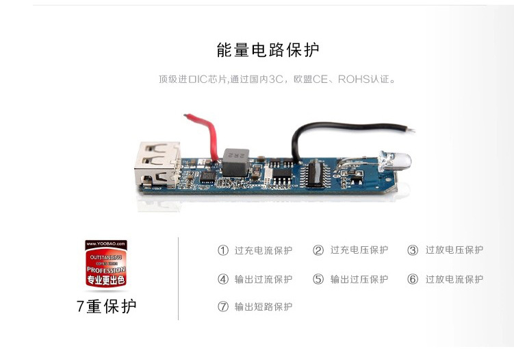 移动电源七重保护安全长寿