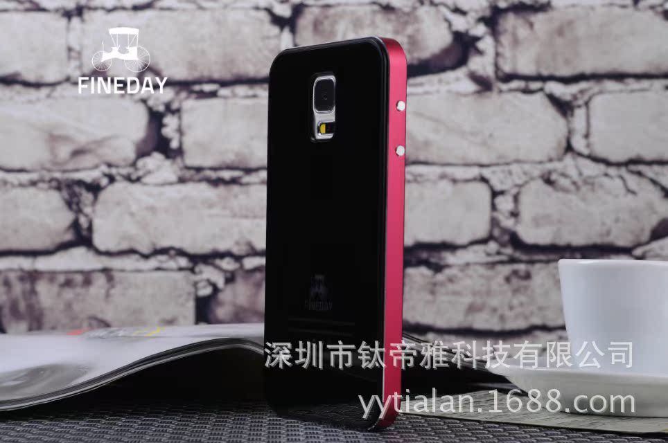 三星s5金属钢化玻璃手机壳 (6)