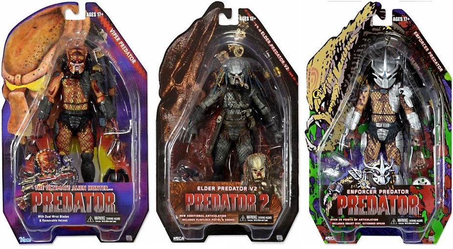 neca 7寸铁血战士 第12波 十二代 铁血战士 长老 一套三款 模型