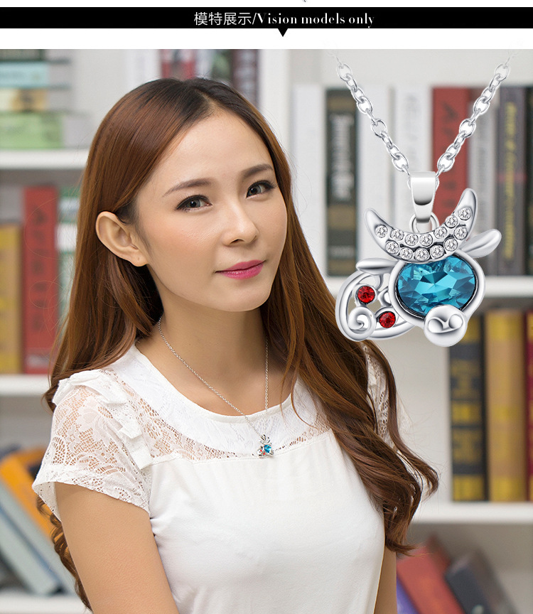 韩版热销项链 十二星座饰品 牛气冲天 金牛座项链 幸运星座项链