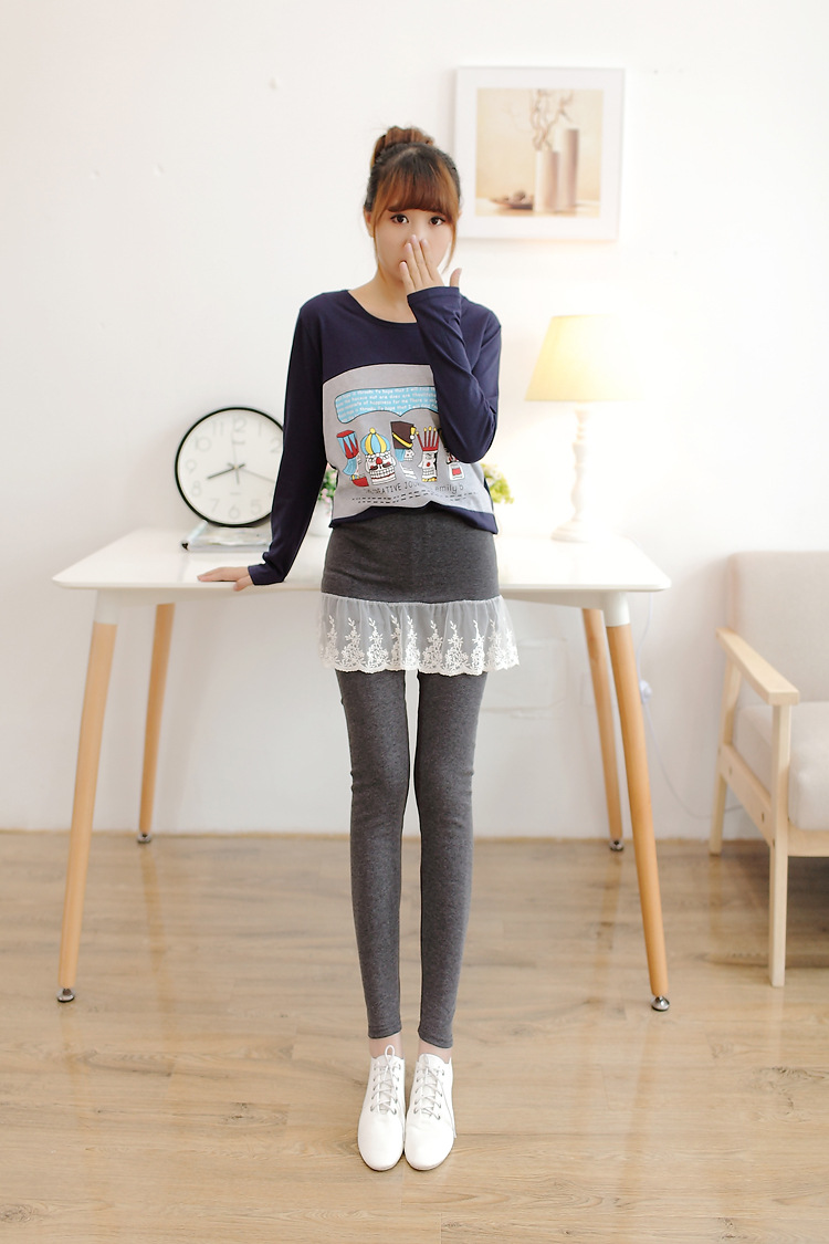 Two small lace one-piece culottes and leggings for slimming in Korean style pic 1
