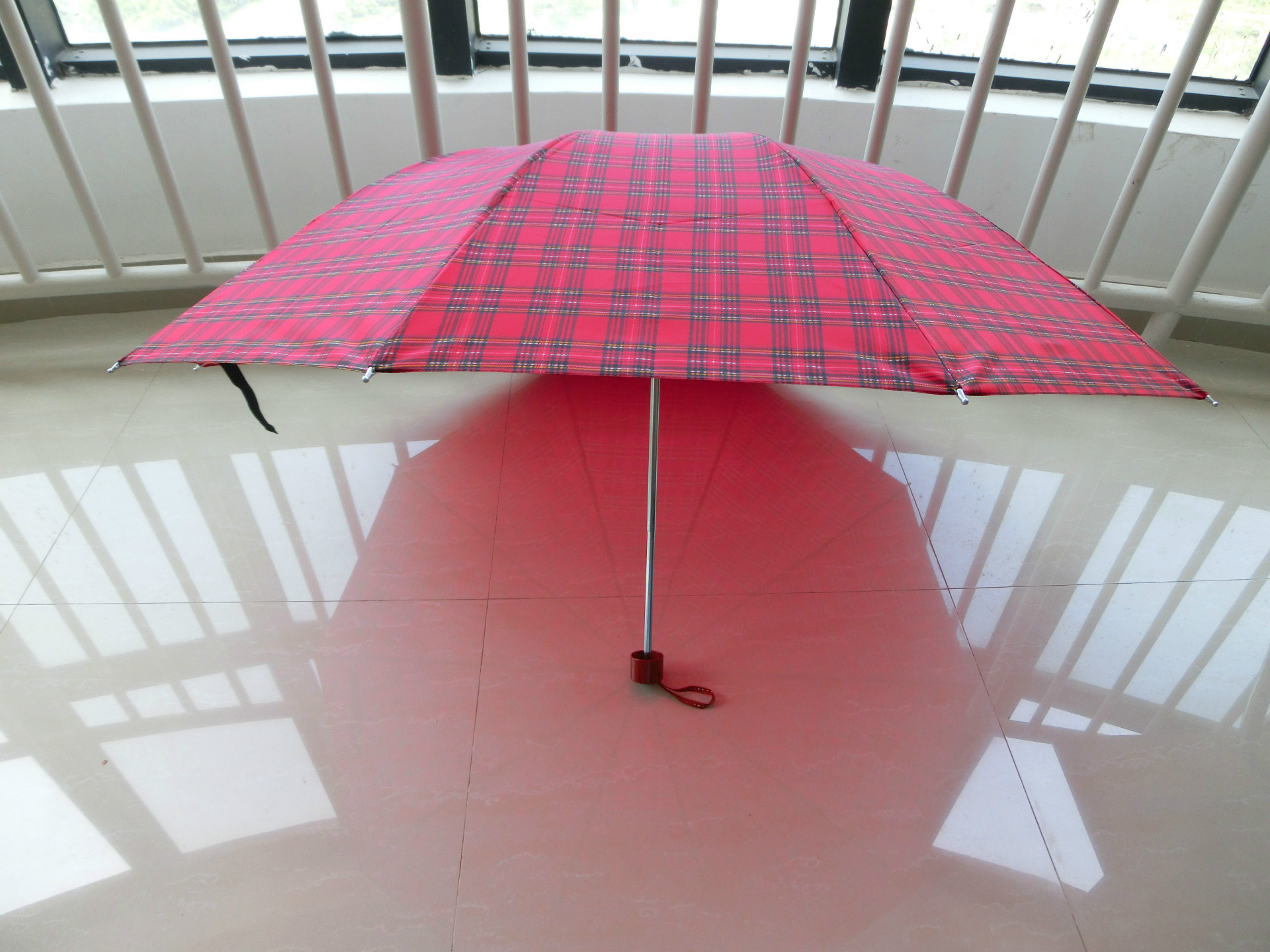 1901超大格子三折伞