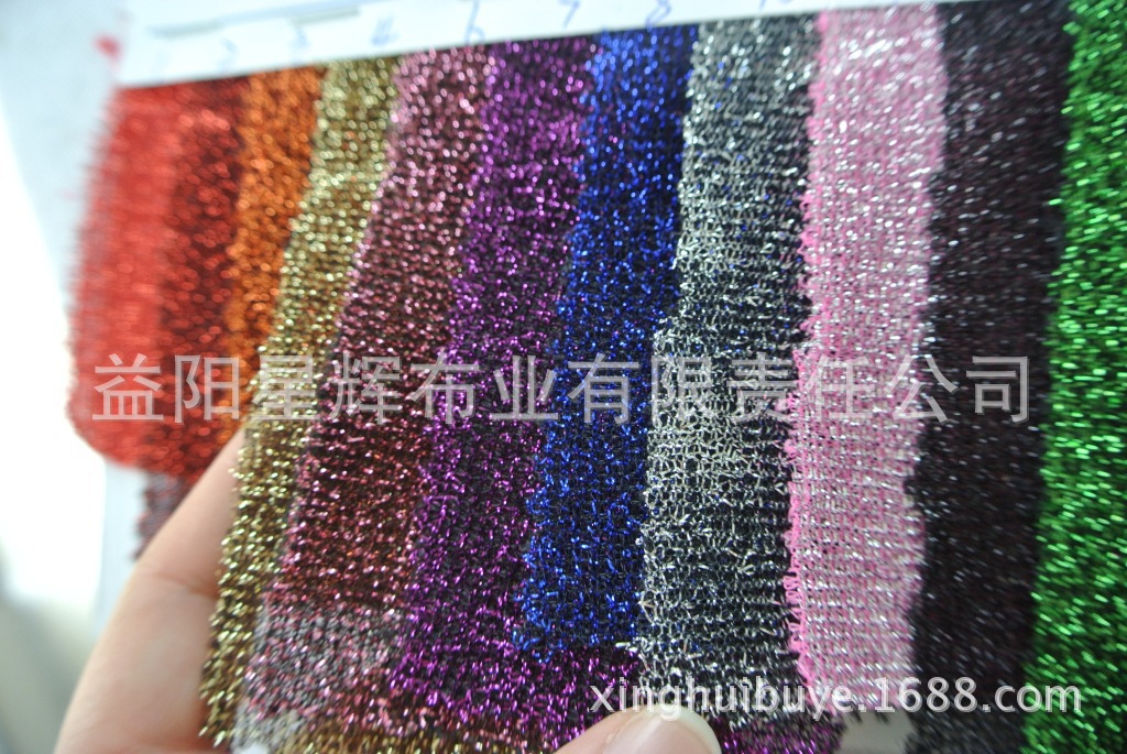 厚绒布金银丝闪光网布,MR166