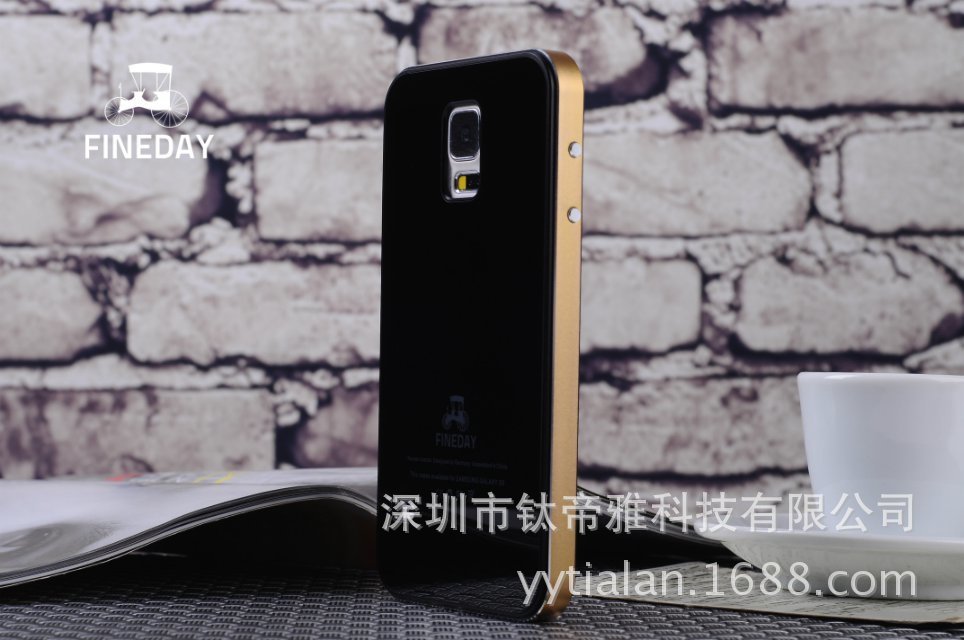 三星s5金属钢化玻璃手机壳 (16)