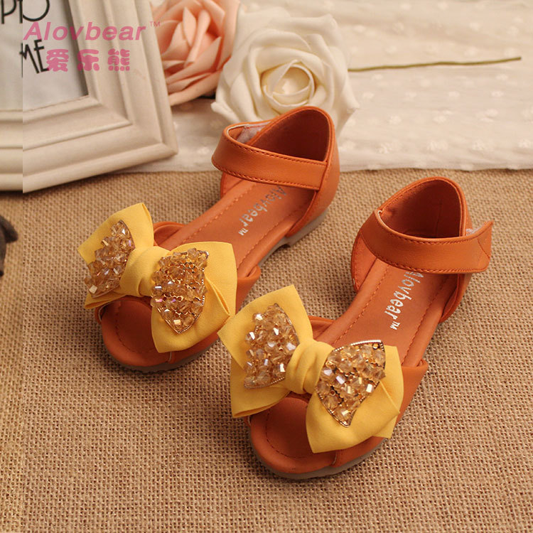 2014夏款欧美串珠凉鞋甜美公主凉鞋礼服女童鞋中童凉鞋批发L02-47
