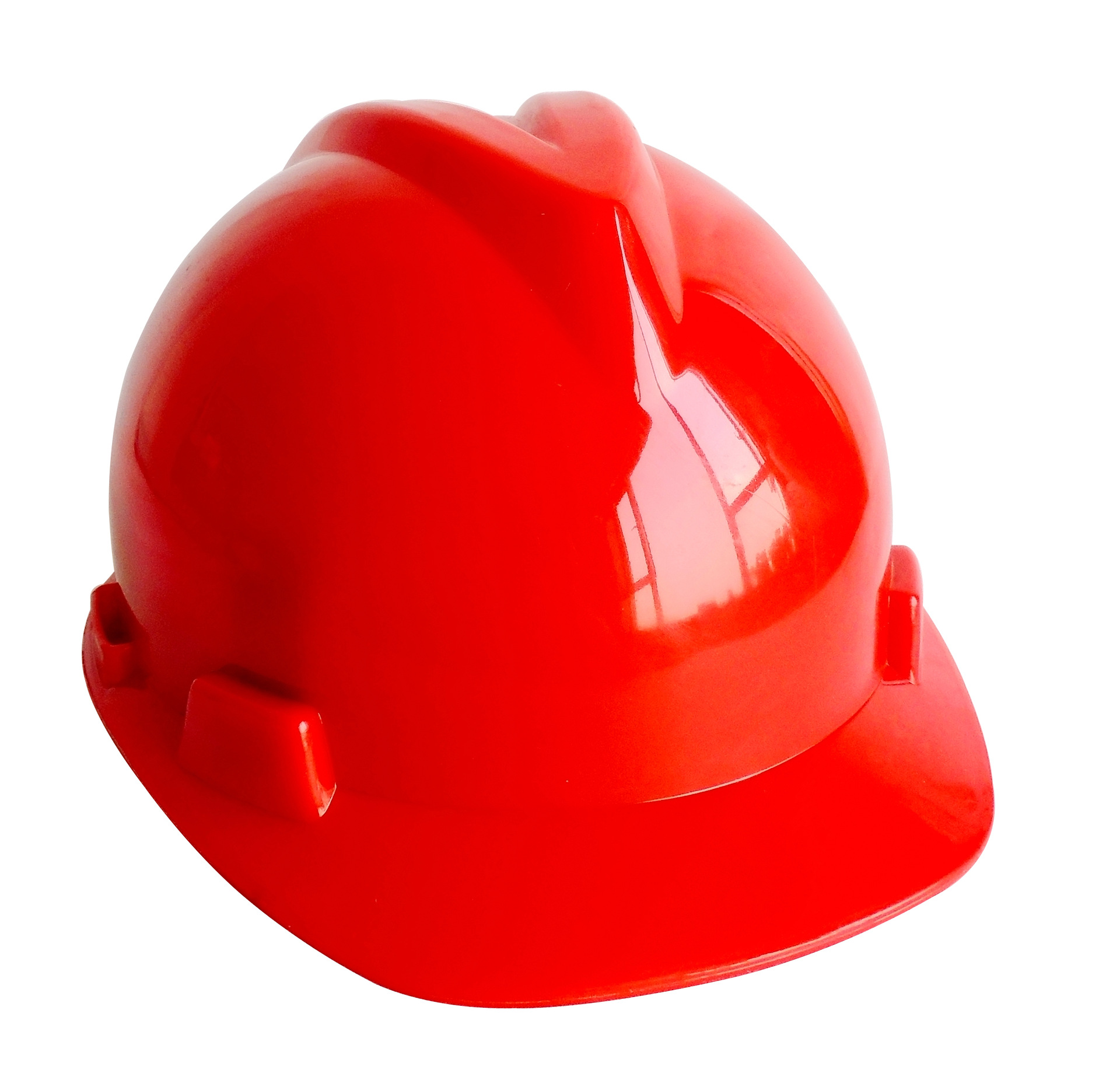 洪安v字 进口pe材质工地施工建筑安全帽(红黄)