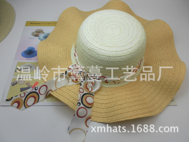 xm1029a波浪大沿夏季女帽