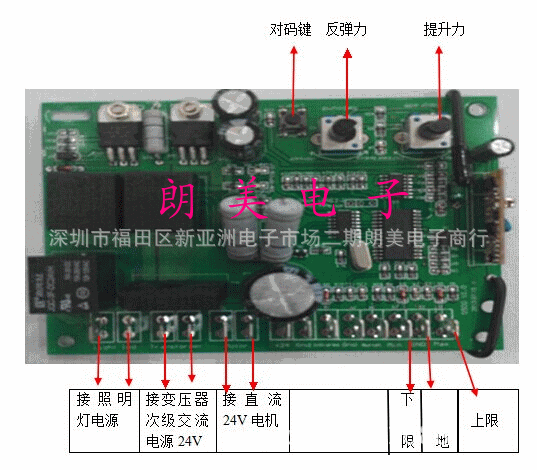 通用机械限位车库门控制器 电动车库门电机控制板 车库门控制主板