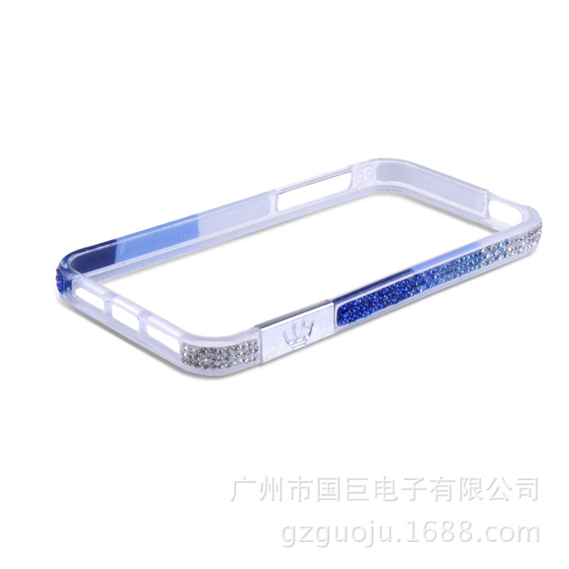 iPhone5 二代鑲鉆邊框透明 (5)