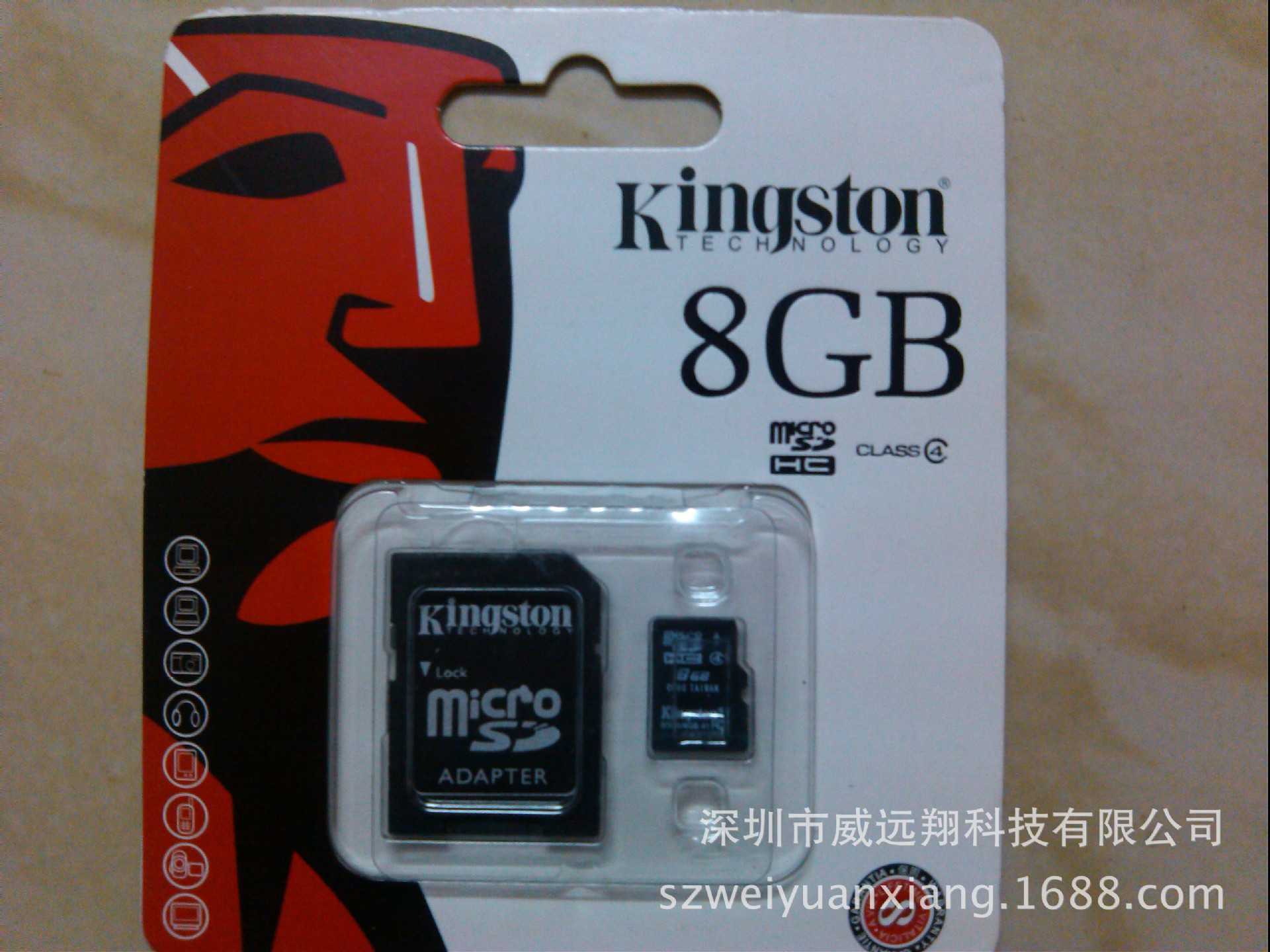 micro sd卡 8g tf卡 金士顿内存卡,送sd卡槽 手机内存卡 8g闪存卡