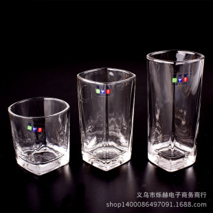 口杯方杯 ktv酒吧威士忌酒杯 酒店玻璃杯 耐热透明玻璃水杯批发