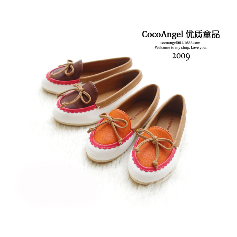 秋款 韩国女童鞋休闲鞋公主鞋套脚单鞋皮鞋 豆豆鞋
