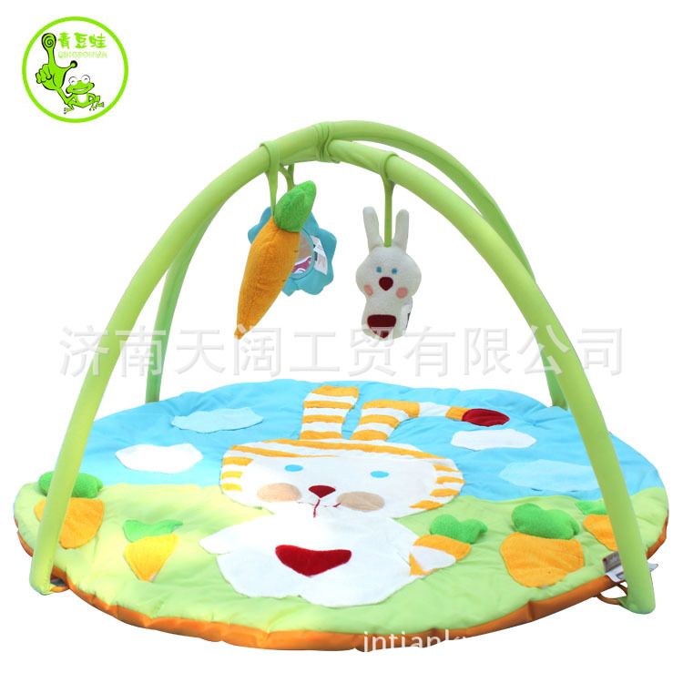 青豆蛙超柔兔游戏毯,游戏垫,婴儿健身架,早教,婴儿益智玩具