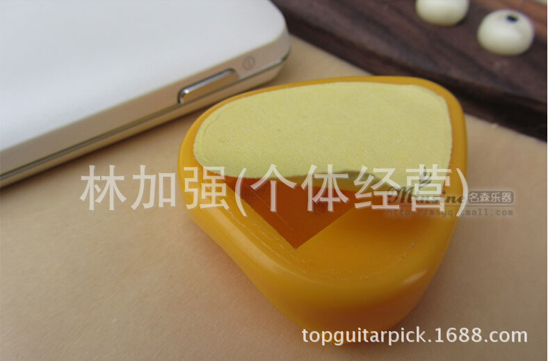 吉他拨片夹/拨片套盒拨片三角形心形吉他拨片拨片盒彩色 5片装