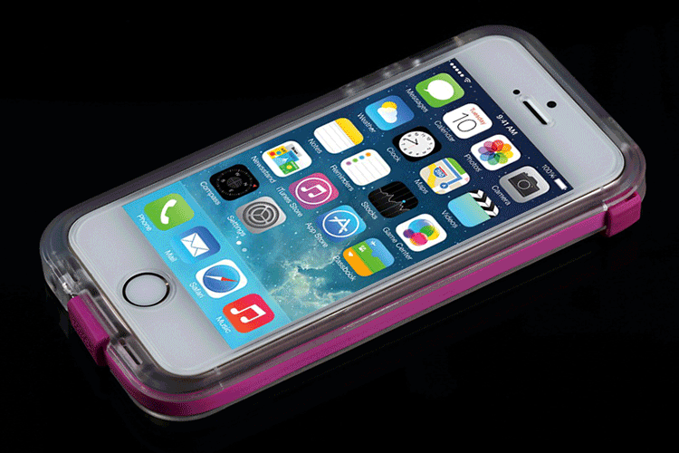 usb来电闪4/4s发光线手机壳苹果iphone5/5s手机壳 保护壳带数据线