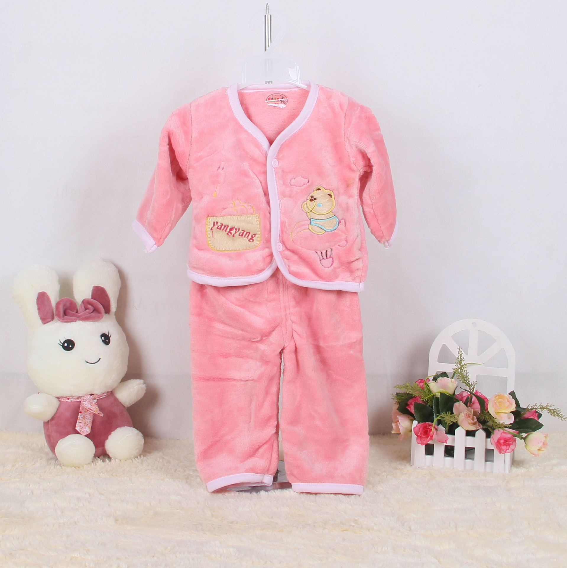 童装婴幼儿不倒绒对襟保暖内衣/珊瑚绒保暖套装/童内衣,批发