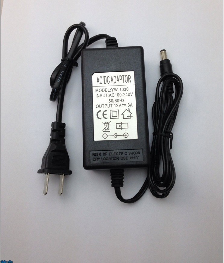 优质 双线12v3a电源适配器监控摄像机电源12v3a监控器材液晶电源