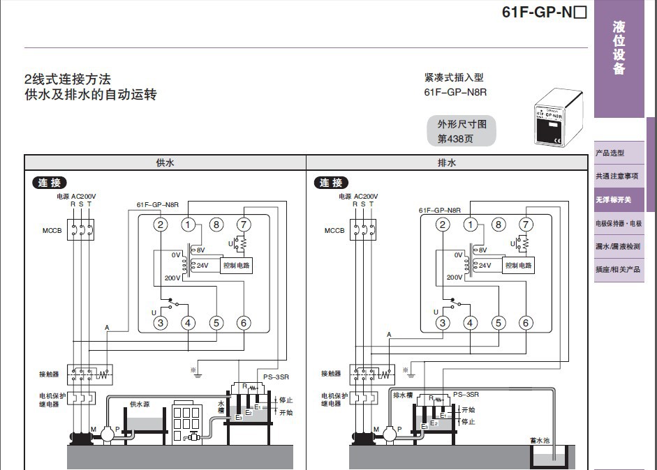 全新原装日本欧姆龙 61f-g ac110/220v 液位继电器 水位控制器