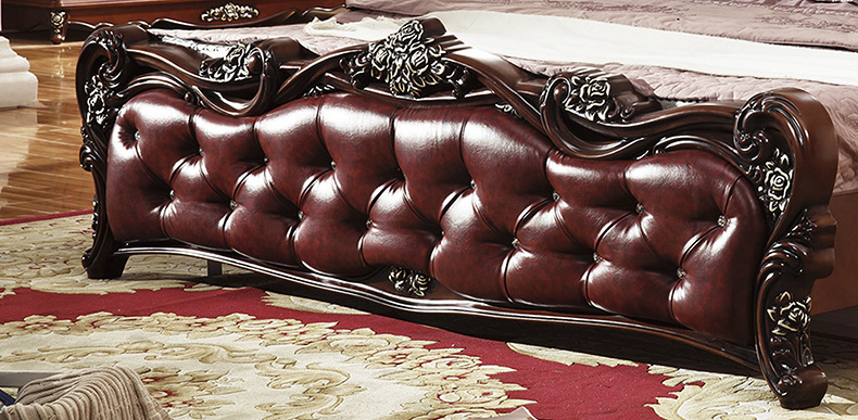 新古典真皮床 双人1.8米太子床  厂家直销批发零售
