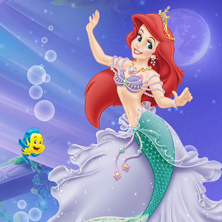 动漫假发wig 小美人鱼ariel 爱丽儿公主 义乌cosplay假发厂家直销