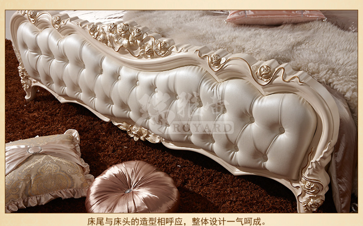 《厂家直销 》双人床1.5米1.8米大欧式床 欧式家具真皮床头 批发