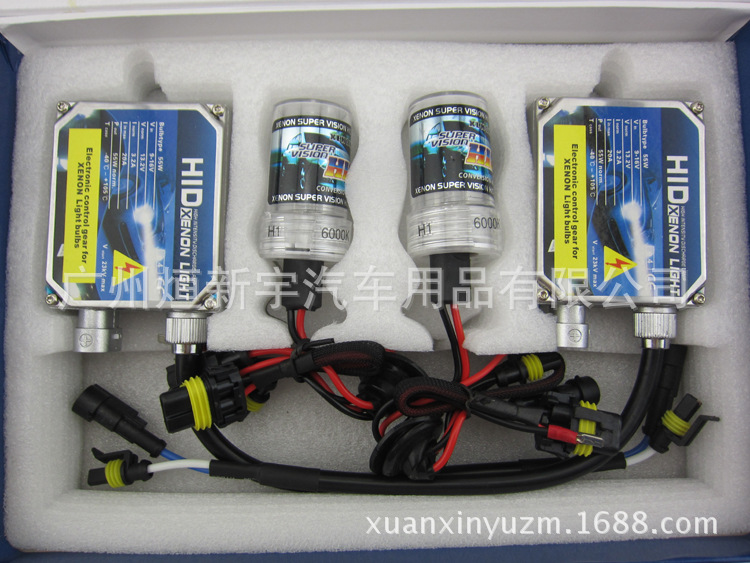 工厂直销12V55W名都款厚款氙气灯疝气灯套装安定器灯泡