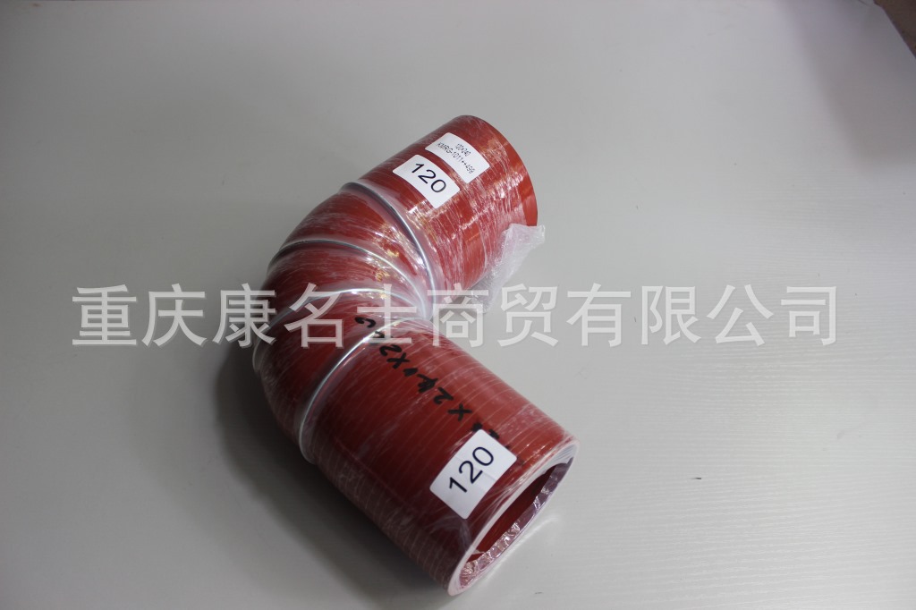 挤压硅胶管KMRG-1011++499-胶管120X240-内径120X橡塑胶管,红色钢丝4凸缘47字内径120XL430XL240XH290XH290-1