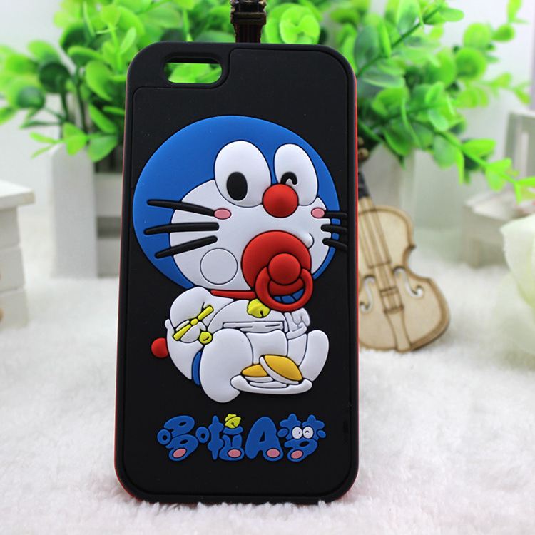 机器叮当猫4.7寸苹果6彩边手机壳01