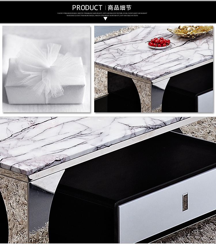【佳优】不锈钢 厂家专业生产大理石 S666茶几   质量保证