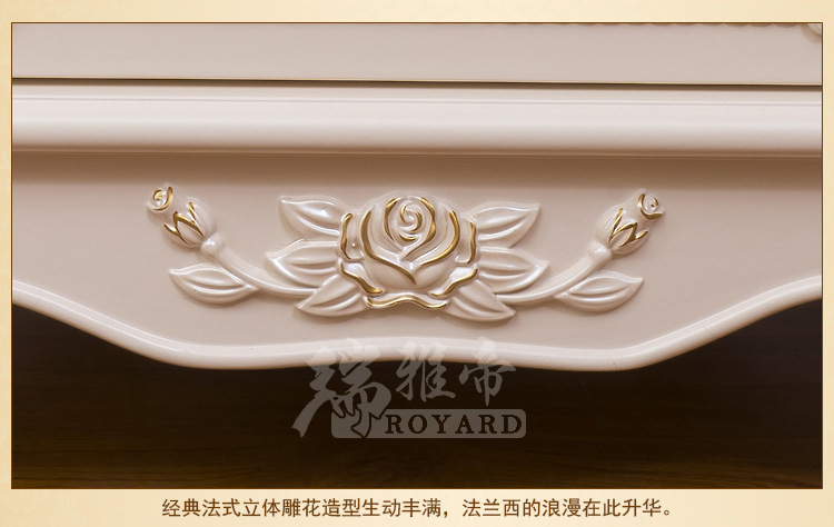 高档欧式床头柜 雕花实木床头柜 双门推拉床头柜 储物床头柜特价