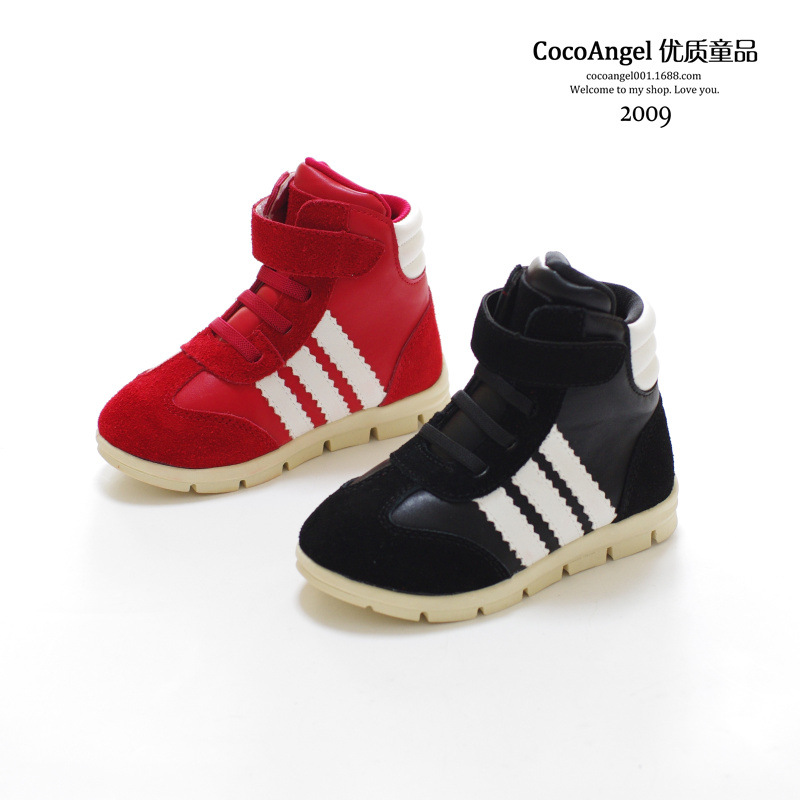 2014秋冬款 儿童高帮休闲鞋 男童女童真皮拼接潮款运动鞋 NEO款