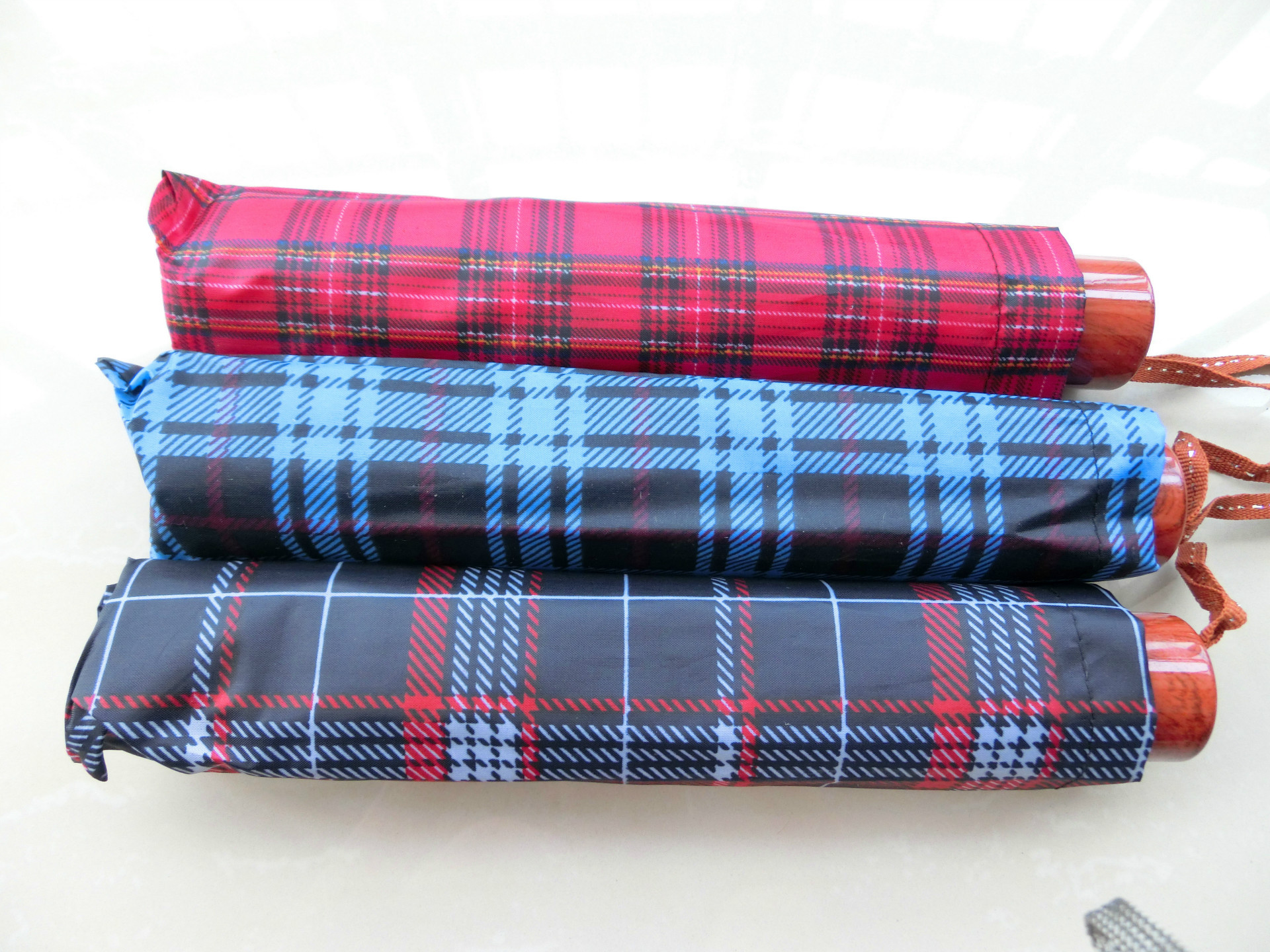 1901超大格子三折伞