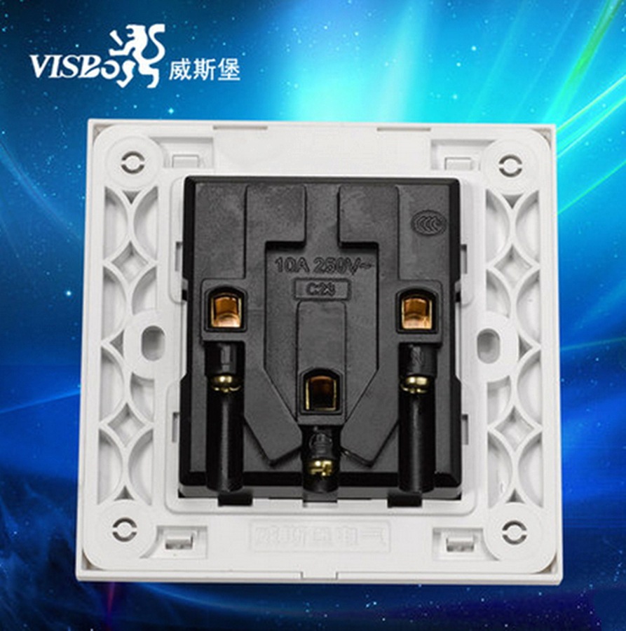 威斯堡二三插座开关 五孔电源雅白墙壁面板暗装正品特价促销套餐