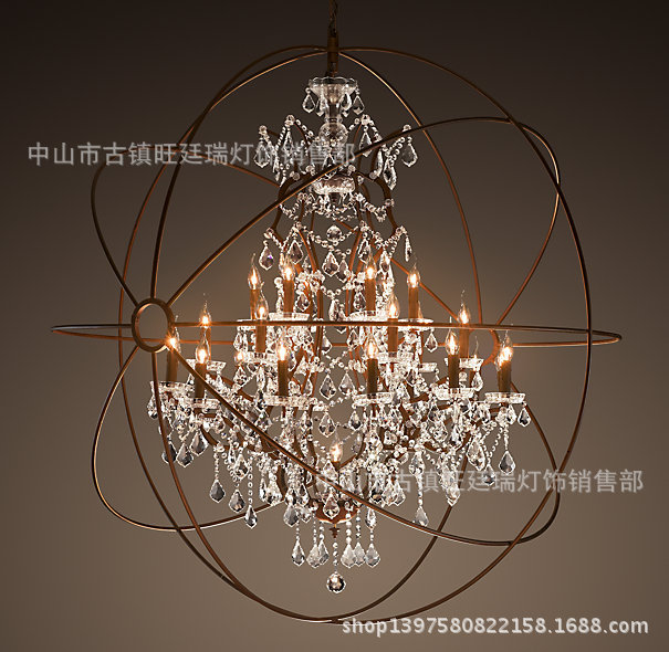 大型水晶吊灯 2014新款正品圆形水晶吊灯 简约餐厅客厅超然蜡烛灯