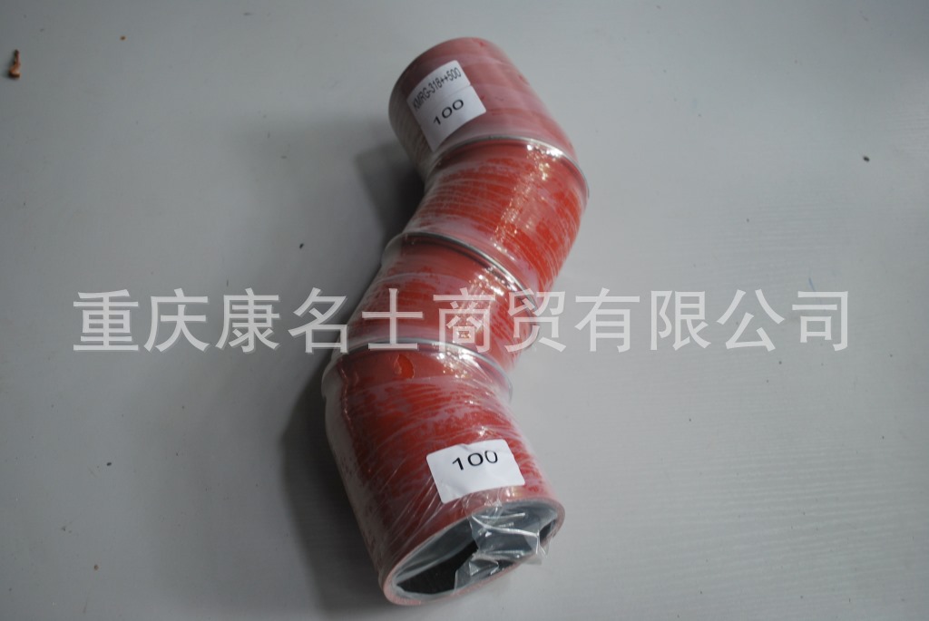 空调胶管KMRG-318++500-弯管100X弯管-内径100X大口径硅胶管,红色钢丝3凸缘3Z字内径100XL430XL360XH250XH250-8