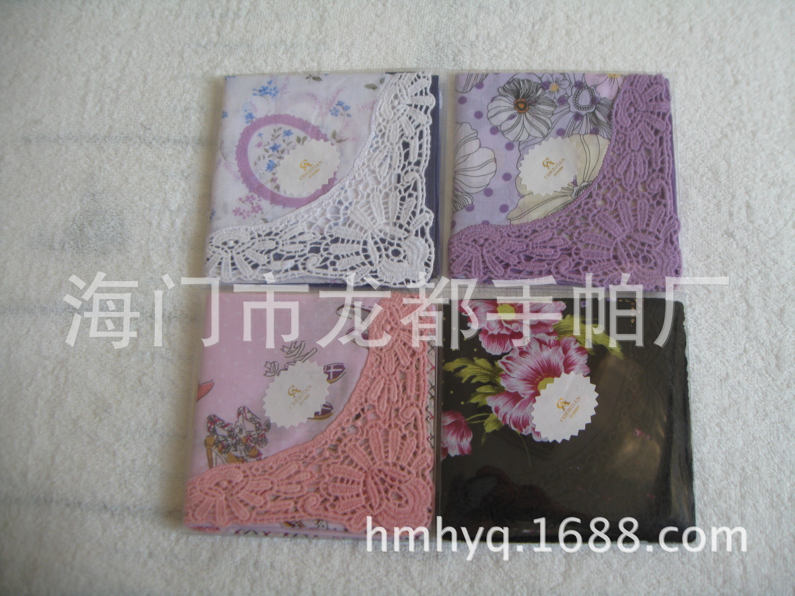 2014新款印花手帕,蕾丝手帕,60s精梳棉手帕,出口日本
