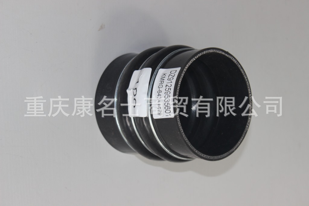 硬硅膠管KMRG-643++479-陜汽膠管DZ91259535601-內(nèi)徑100X125硅膠異型管,黑色鋼絲3凸緣2直管內(nèi)徑100XL125XH110X-4