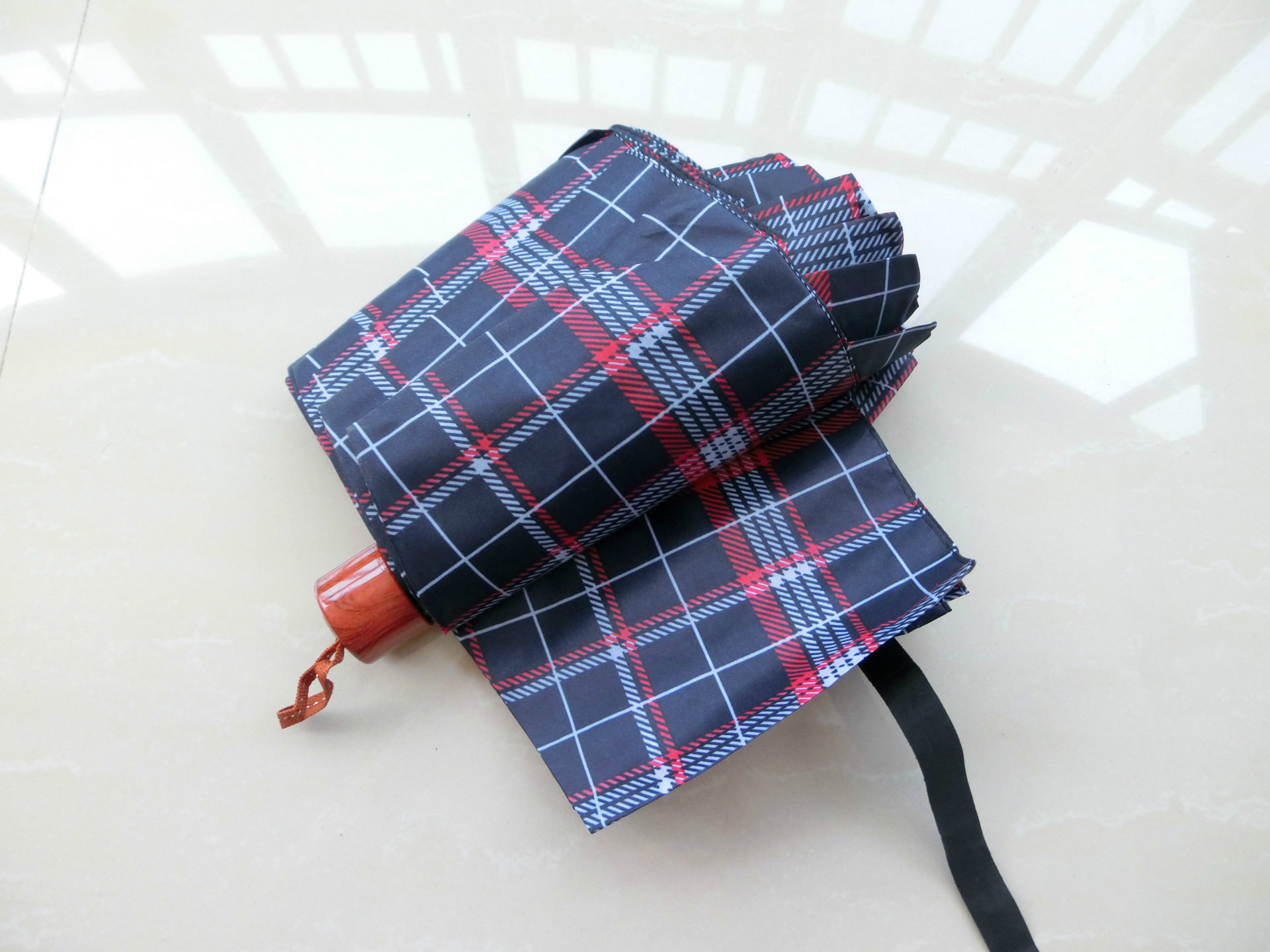 1901超大格子三折伞