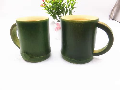 纯天然竹杯 精品竹子杯 杯子 环保竹杯 大绿杯 竹工艺品批发