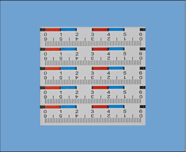 彩色不乾膠比例尺（6cm）SYWZ33-6C-B