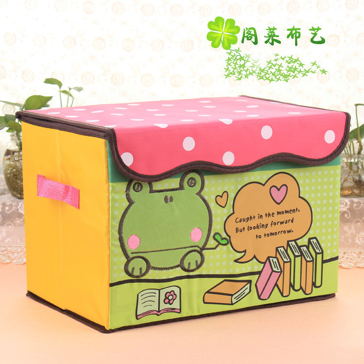 【供应】牛津布卡通收纳箱 儿童玩具整理箱 衣物收纳盒 厂家直销